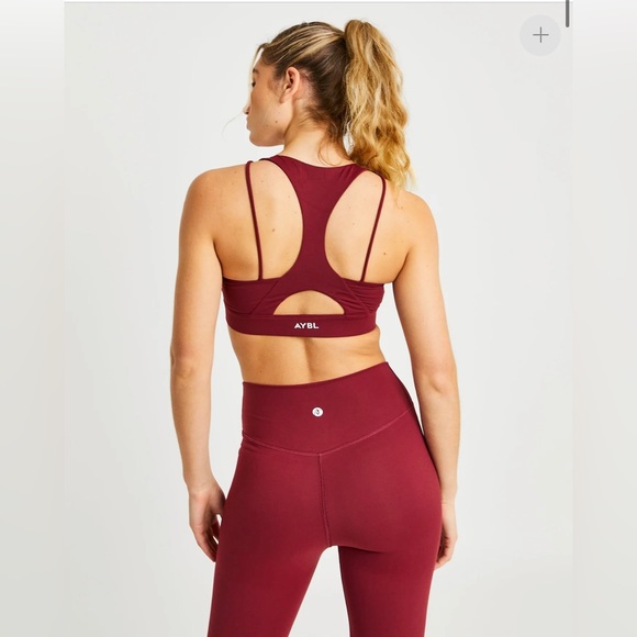 AYBL CORE SPORTS BRA BURGUNDY SMALL - Picture 5 of 7